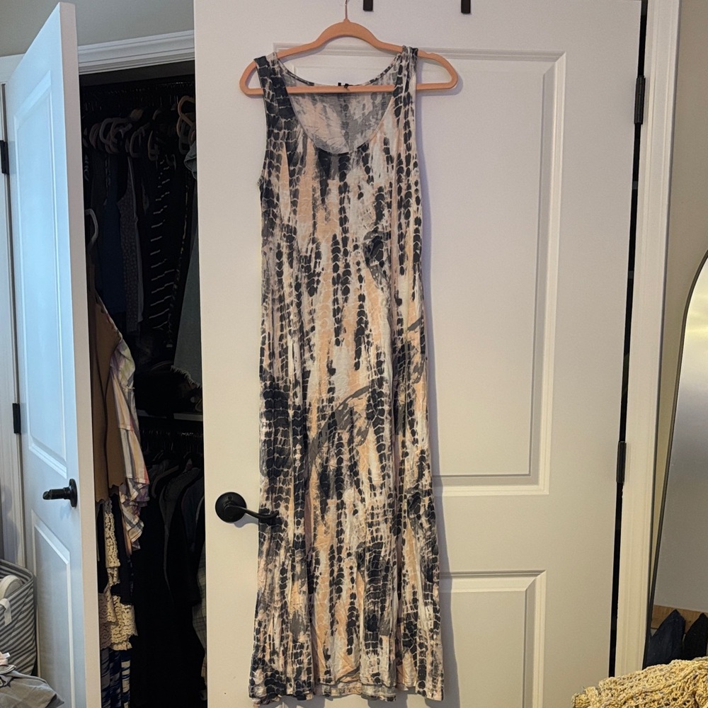 DKNY Tie-Dye Sleeveless Maxi Dress Size M